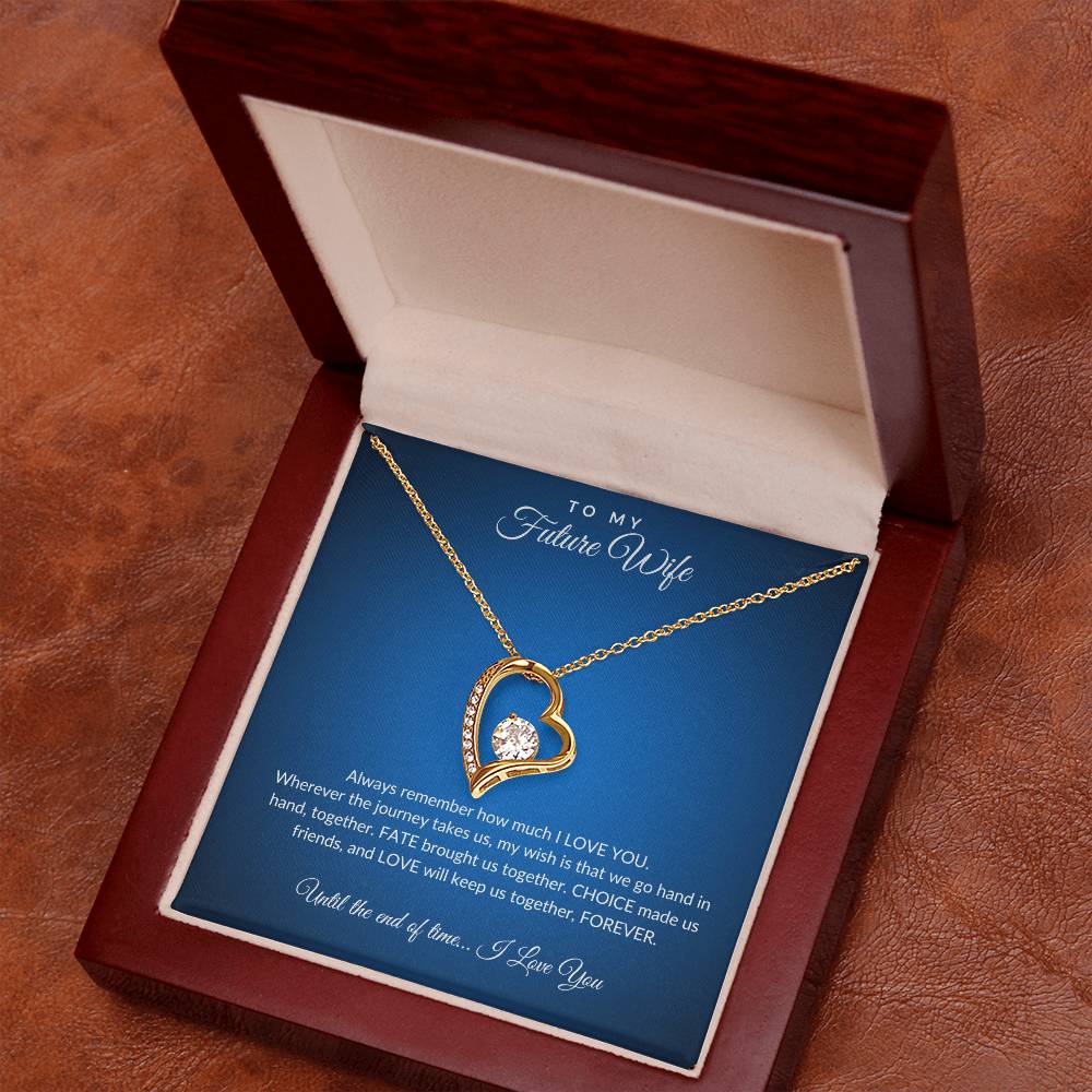 Always Remember Future Wife Heart Necklace