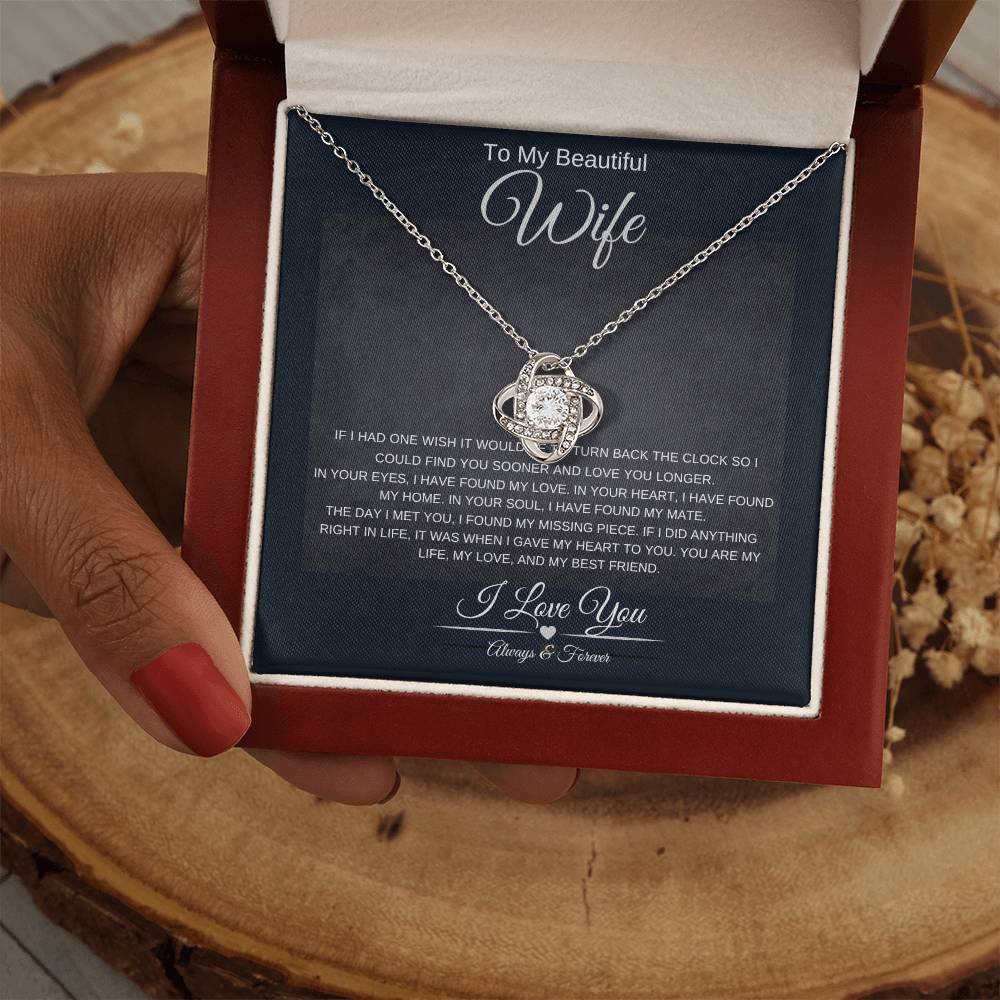 Beautiful Wife Love Knot Necklace