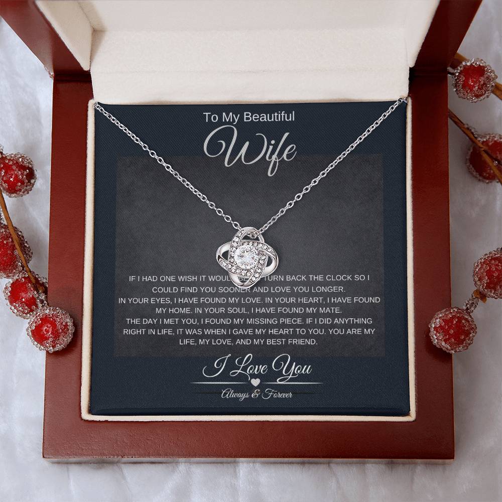 Beautiful Wife Love Knot Necklace