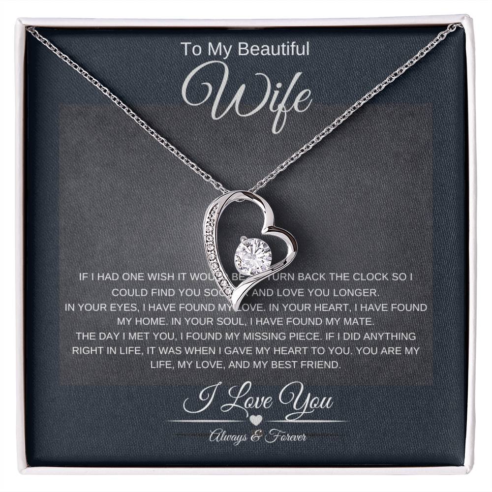 My Beautiful Wife Heart Necklace