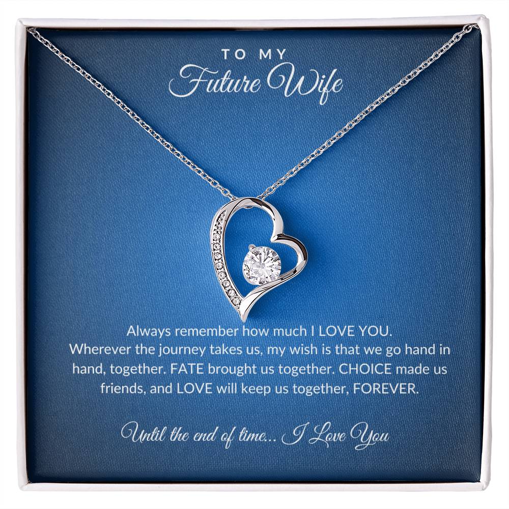 Always Remember Future Wife Heart Necklace