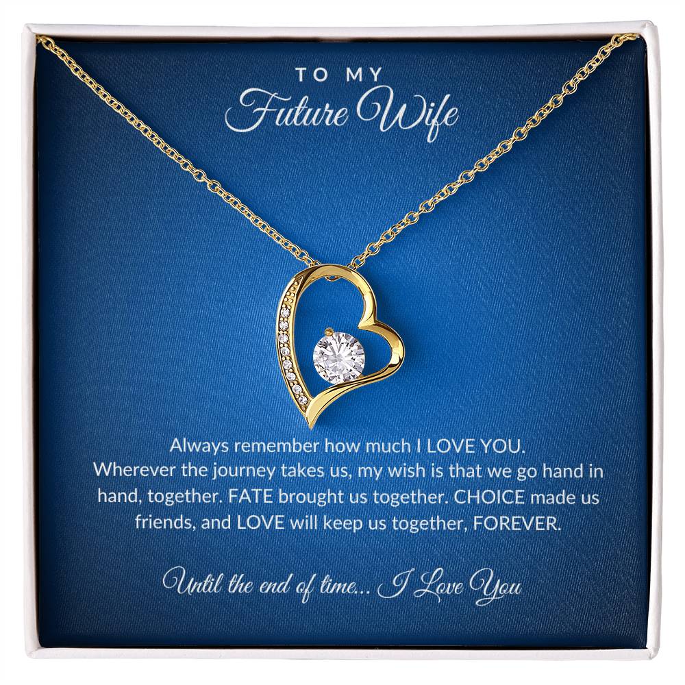 Always Remember Future Wife Heart Necklace